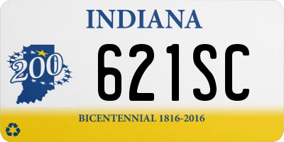 IN license plate 621SC