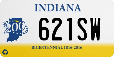 IN license plate 621SW