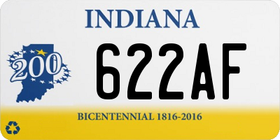 IN license plate 622AF