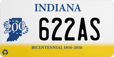 IN license plate 622AS