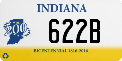 IN license plate 622B