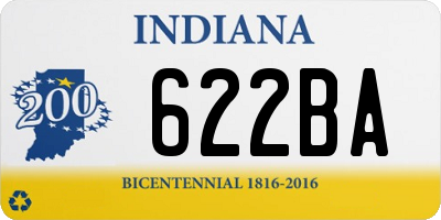 IN license plate 622BA