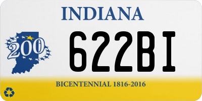 IN license plate 622BI