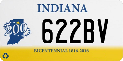 IN license plate 622BV