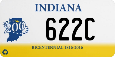 IN license plate 622C