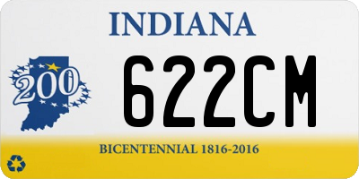 IN license plate 622CM