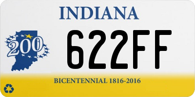 IN license plate 622FF