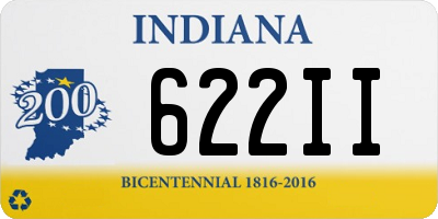 IN license plate 622II