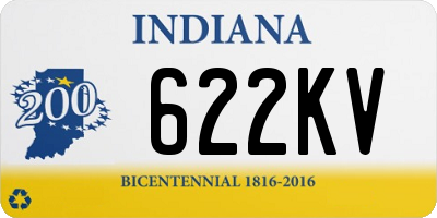 IN license plate 622KV
