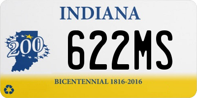 IN license plate 622MS