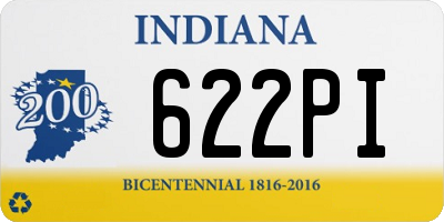 IN license plate 622PI