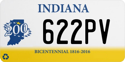 IN license plate 622PV