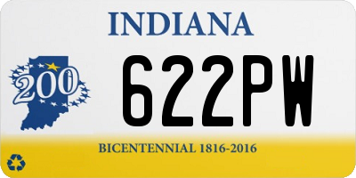 IN license plate 622PW