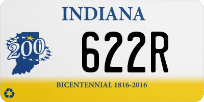 IN license plate 622R