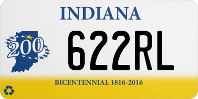 IN license plate 622RL