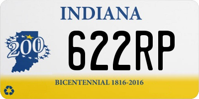 IN license plate 622RP