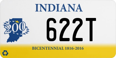 IN license plate 622T