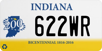 IN license plate 622WR