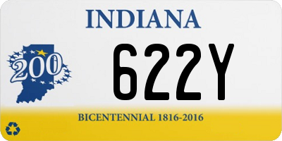 IN license plate 622Y