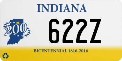 IN license plate 622Z