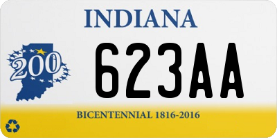 IN license plate 623AA