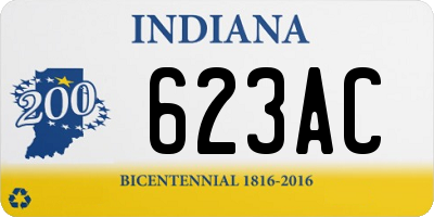 IN license plate 623AC