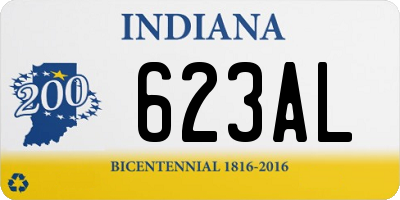 IN license plate 623AL