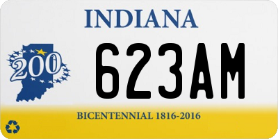 IN license plate 623AM