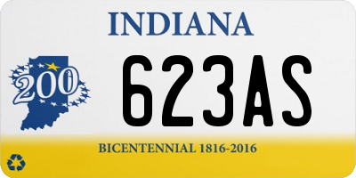 IN license plate 623AS