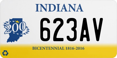 IN license plate 623AV