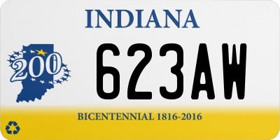 IN license plate 623AW