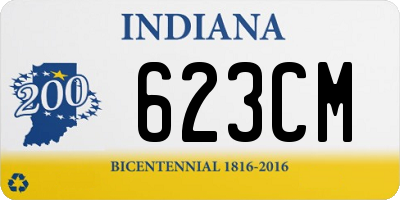 IN license plate 623CM