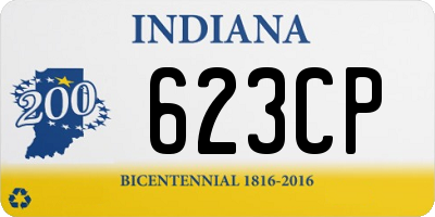 IN license plate 623CP