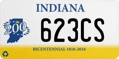 IN license plate 623CS