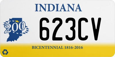 IN license plate 623CV