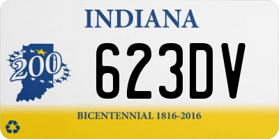 IN license plate 623DV