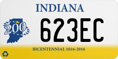 IN license plate 623EC