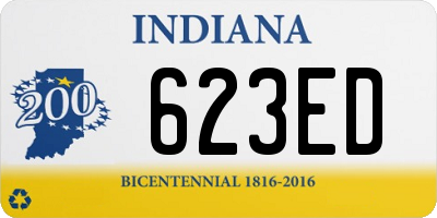 IN license plate 623ED