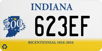 IN license plate 623EF