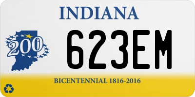 IN license plate 623EM