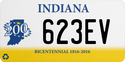 IN license plate 623EV