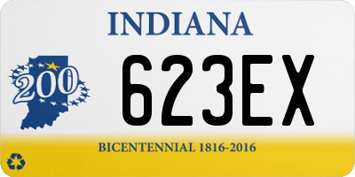 IN license plate 623EX