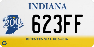 IN license plate 623FF