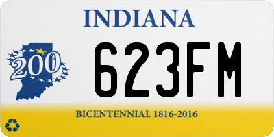 IN license plate 623FM