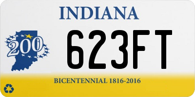 IN license plate 623FT