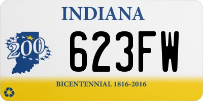 IN license plate 623FW