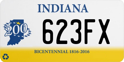 IN license plate 623FX