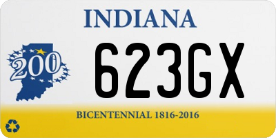 IN license plate 623GX