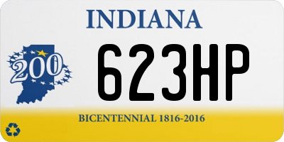 IN license plate 623HP