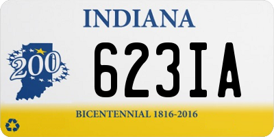 IN license plate 623IA